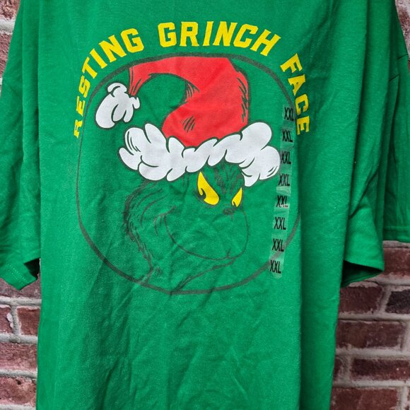 Grinch Tee 2XL | Green Celebrate Together Christmas Holiday Cozy Graphic Top - Picture 3 of 5
